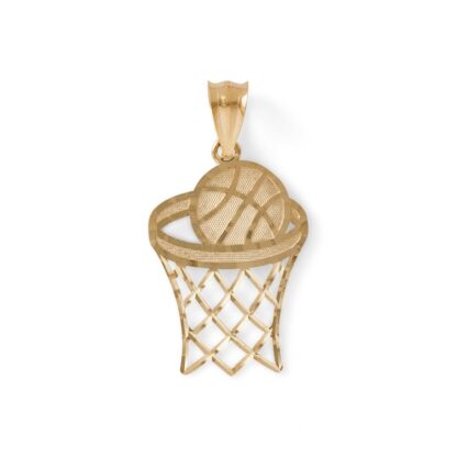 Basketball Hoop Charm in 10K Gold