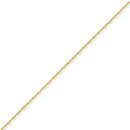 10K Gold 035G Hollow Singapore Chain Anklet - 11"