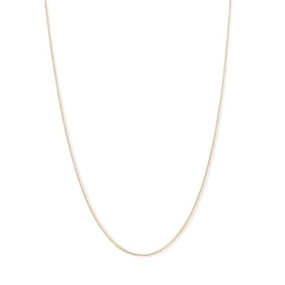 040 Gauge Box Chain Necklace in 10K Solid Gold - 18"