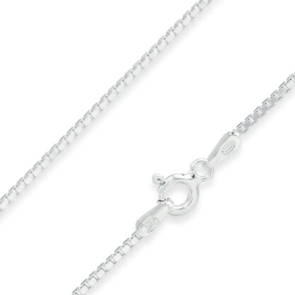 Made in Italy 125 Gauge Box Chain Necklace in Solid Sterling Silver - 18"