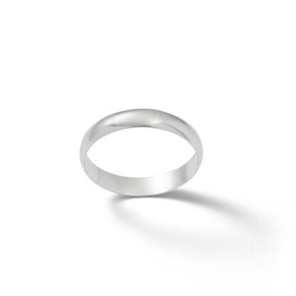 4mm Sterling Silver Polished Wedding Band