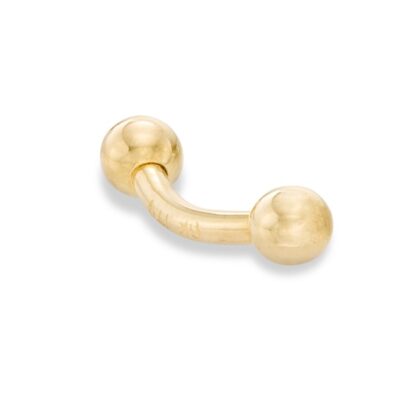 016 Gauge Curved Barbell in 10K Gold