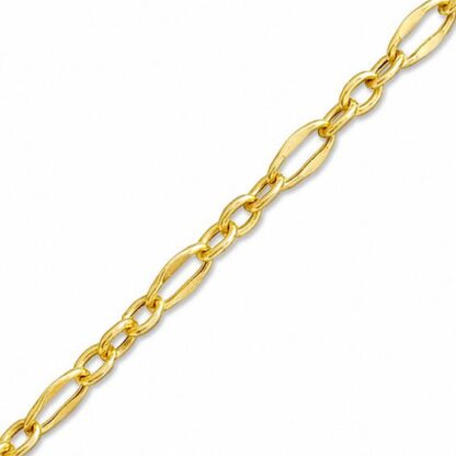 050 Gauge Figaro Chain Bracelet in 10K Gold - 7.25"