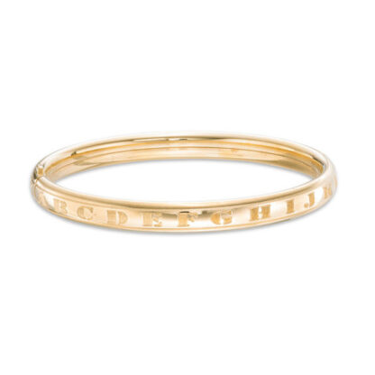 Child's 14K Gold Fill Alphabet Bangle - 5.25"