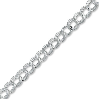 Sterling Silver 050 Gauge Charm Link Bracelet - 7"