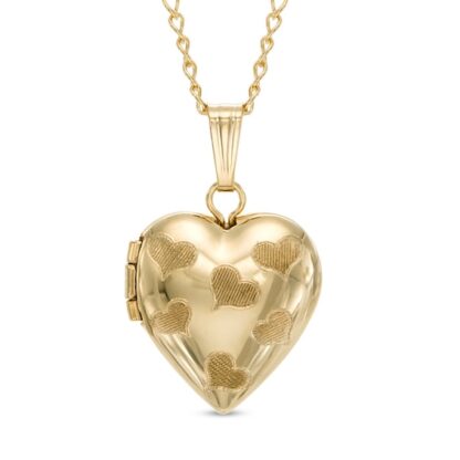 Child's Heart Locket Pendant in 14K Gold Fill - 15"