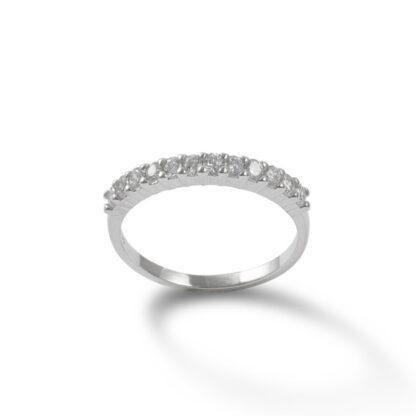 Cubic Zirconia Band in Sterling Silver - Size 9