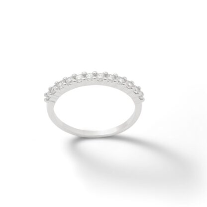 Cubic Zirconia Band in Sterling Silver - Size 5