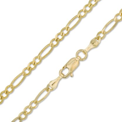 14K Gold 080 Gauge Figaro Chain Necklace - 20"