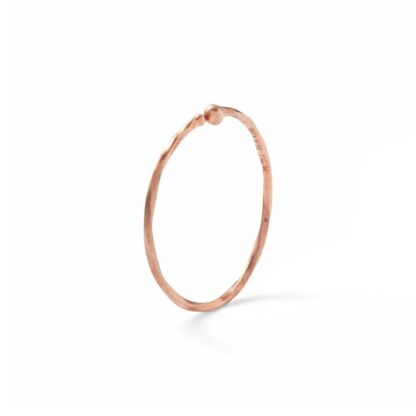 020 Gauge Twist Nose Ring in Solid 14K Rose Gold - 5/16"