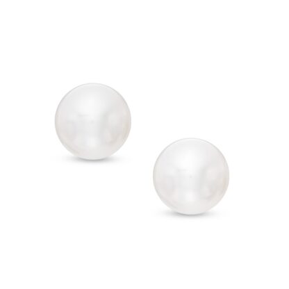 6mm Cultured Freshwater Pearl Stud Earrings in 10K Gold