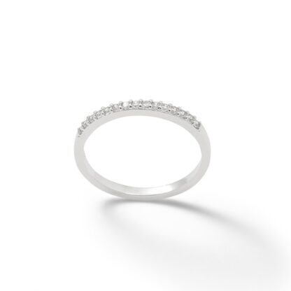 Cubic Zirconia Stackable Band in Sterling Silver - Size 6