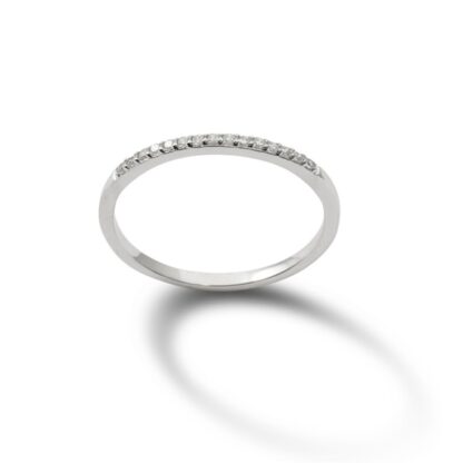 Cubic Zirconia Stackable Band in Sterling Silver - Size 9