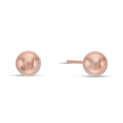 6mm Ball Stud Earrings in 14K Rose Gold