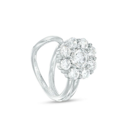 3mm Cubic Zirconia Frame Ear Cuff in Sterling Silver