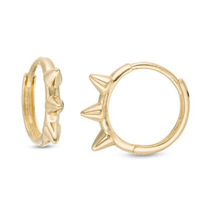 Spike Trio Hoop Earrings in 10K Gold