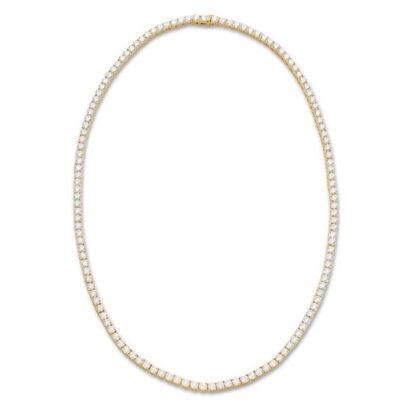 4mm Cubic Zirconia Tennis Necklace in 10K Gold - 22"