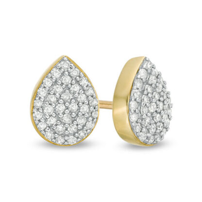 1/5 CT. T.W. Composite Diamond Teardrop Stud Earrings in 10K Gold