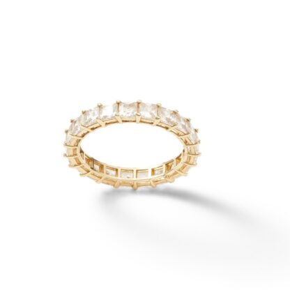 3mm Princess-Cut Cubic Zirconia Eternity Band in 10K Gold