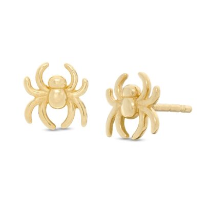 Spider Stud Earrings in 10K Gold