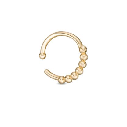 020 Gauge Beaded Nose Ring in 10K Gold - 5/16"