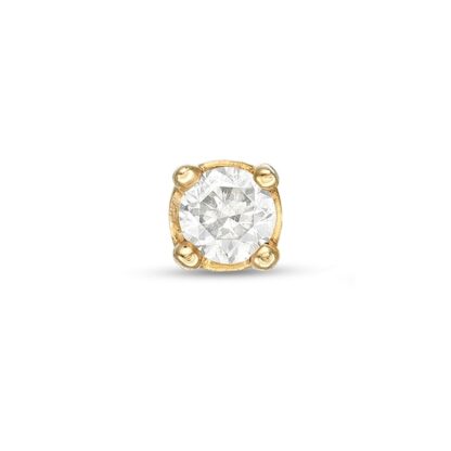 Single 1/20 CT. Diamond Solitaire Stud Earring in 10K Gold