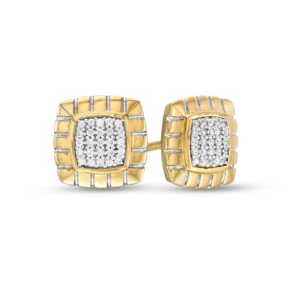 1/8 CT. T.W. Diamond Cushion-Shaped Frame Stud Earrings in 10K Gold