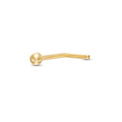 018 Gauge 2.5mm Ball Nose Stud in 14K Hollow Gold - 5/16"