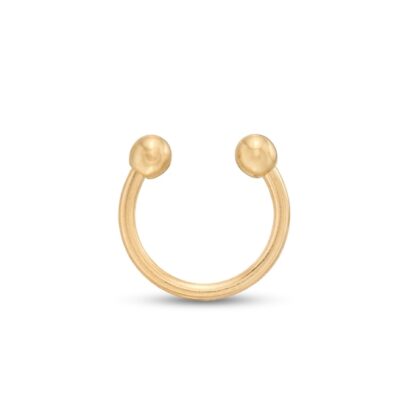 016 Gauge Ball Ends Horseshoe in Solid 14K Gold - 3/8"