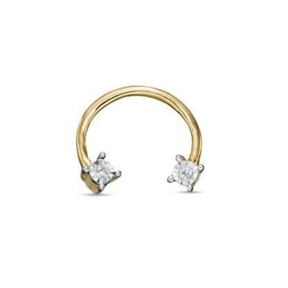 016 Gauge Diamond Accent Horseshoe in 14K Gold - 5/16"