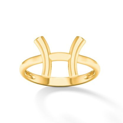 "H" Initial Ring in 10K Gold