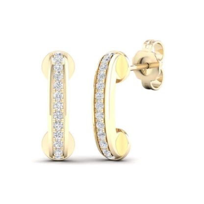 Ear "Rings" Studs in Sterling Silver with 14K Gold Plate