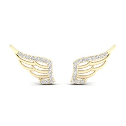 Ear "Wings" Studs in Sterling Silver with 14K Gold Plate