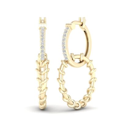 Linked Up Hoops in Sterling Silver with 14K Gold Plate